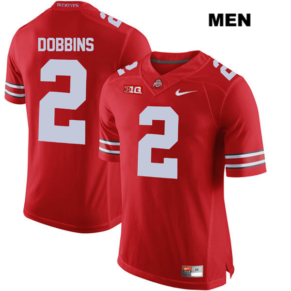 Ohio State Buckeyes Men's J.K. Dobbins #2 Red Authentic Nike College NCAA Stitched Football Jersey JS19X22BN